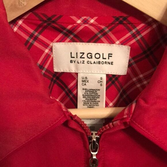 Liz Golf By Liz Claiborne Plaid Line Jacket - Sz S - Picture 4 of 8